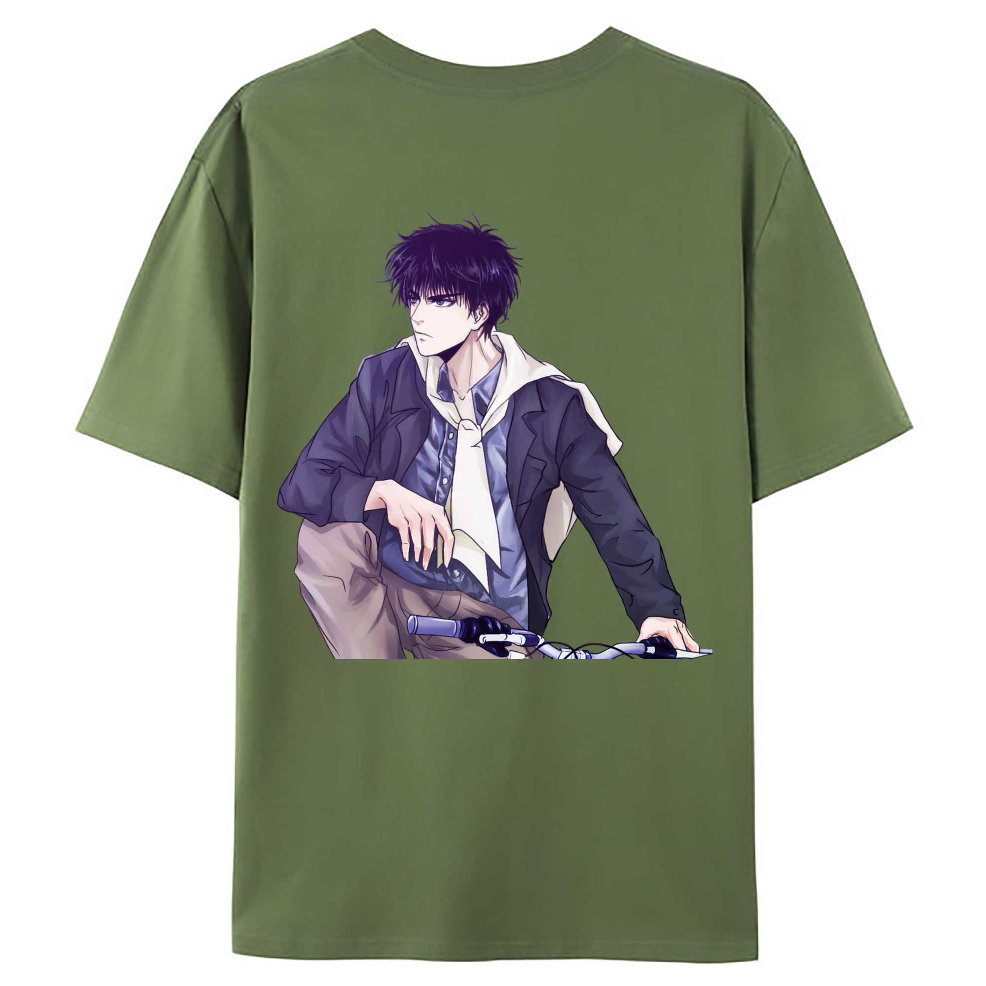（画像用） SLAM DUNK／スラムダンク 綿100％ メンズ半袖Tシャツ（バックプリント） 通気性